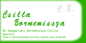 csilla bornemissza business card